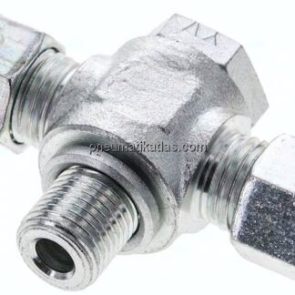 T-Schwenkverschraubung G 1/4"-8 L (M14x1,5), Stahl verzinkt