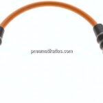 PUR (orange)-Hydraulikschlauch, 0,6 mtr., 700 bar, NPT 3/8" AG