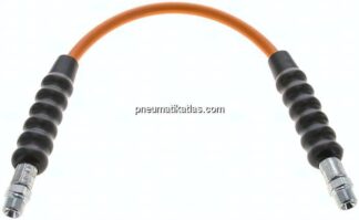 PUR (orange)-Hydraulikschlauch, 0,6 mtr., 700 bar, NPT 3/8" AG