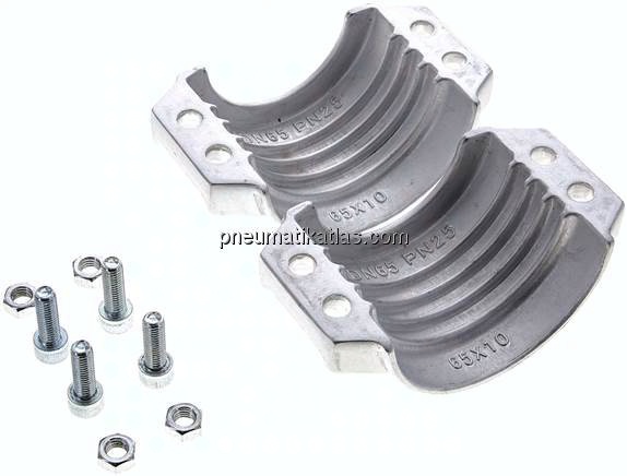 Klemmschalen 84 - 87mm, Aluminium, EN14420-3 (DIN2817)