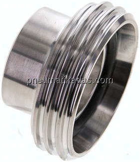 Gewindestutzen (Milchgewinde) Rd 52 x 1/6"-33,7mm, 1.4301
