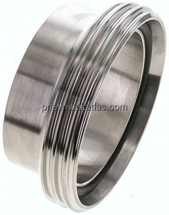 Gewindestutzen (Milchgewinde) Rd 110 x 1/4"-88,9mm, 1.4301