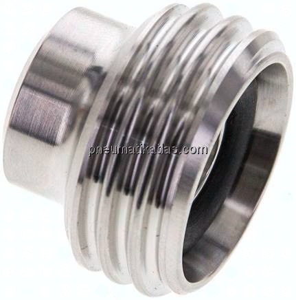 Gewindestutzen (Milchgewinde) Rd 28 x 1/8"-17,2mm, 1.4301