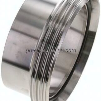 Gewindestutzen (Milchgewinde) Rd 130 x 1/4"-114,3mm, 1.4301