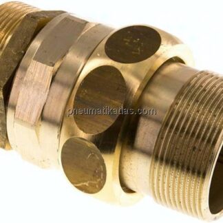Doppelnippel trennbar R 2" flach dichtend,Messing