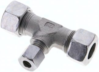 T-Schneidringverschraubung 15 L (M22x1,5)-8 L (M14x1,5)-15 L (M22x1,5), Stahl verzinkt