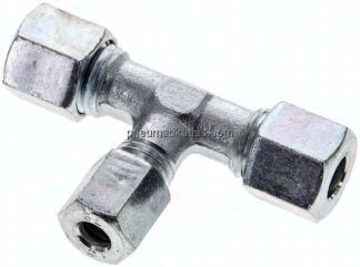 T-Schneidringverschraubung 8 L (M14x1,5)-6 L (M12x1,5)-8 L (M14x1,5), Stahl verzinkt