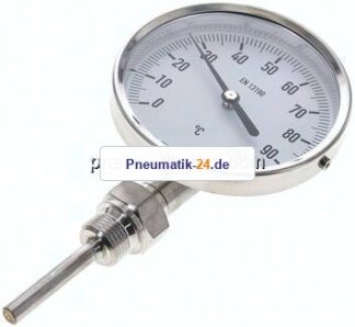 Bimetallthermometer, senkrecht D100/0 bis +100°C/63mm