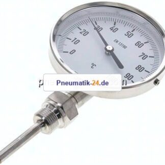 Bimetallthermometer, senkrecht D100/0 bis +100°C/63mm