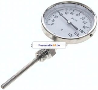 Bimetallthermometer, senkrecht D100/0 bis +120°C/100mm