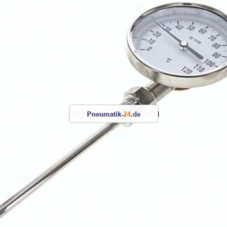 Bimetallthermometer, senkrecht D100/0 bis +120°C/160mm