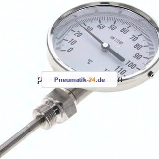 Bimetallthermometer, senkrecht D100/0 bis +120°C/63mm
