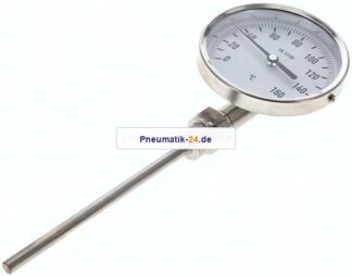 Bimetallthermometer, senkrecht D100/0 bis +160°C/160mm