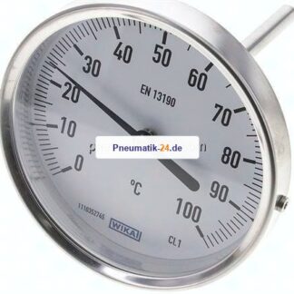 Bimetallthermometer, waagerecht D100/0 bis +100°C/100mm