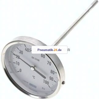 Bimetallthermometer, waagerecht D100/0 bis +100°C/200mm