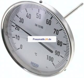 Bimetallthermometer, waagerecht D160/0 bis +100°C/200mm