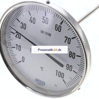 Bimetallthermometer, waagerecht D160/0 bis +100°C/200mm