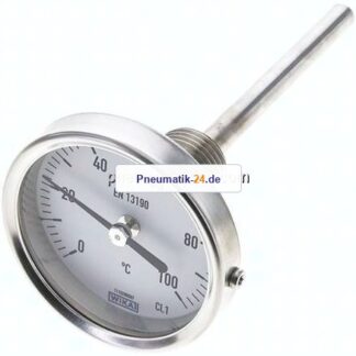 Bimetallthermometer, waagerecht D63/0 bis +100°C/100mm