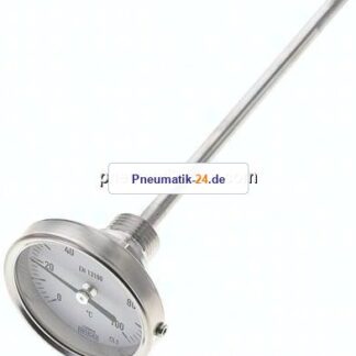 Bimetallthermometer, waagerecht D63/0 bis +100°C/200mm