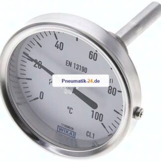 Bimetallthermometer, waagerecht D63/0 bis +100°C/63mm