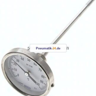 Bimetallthermometer, waagerecht D80/0 bis +100°C/200mm