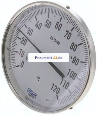 Bimetallthermometer, waagerecht D160/0 bis +120°C/100mm