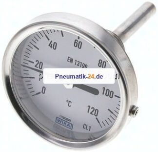 Bimetallthermometer, waagerecht D63/0 bis +120°C/63mm