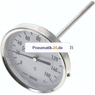 Bimetallthermometer, waagerecht D100/0 bis +160°C/160mm