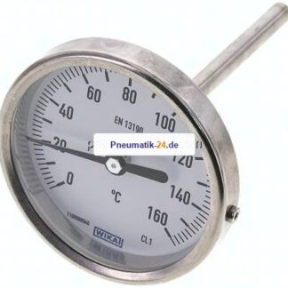 Bimetallthermometer, waagerecht D80/0 bis +160°C/100mm