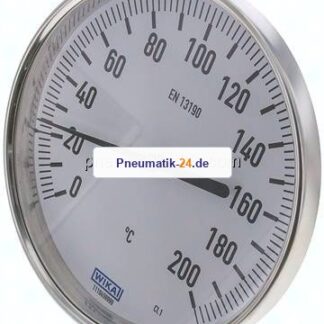 Bimetallthermometer, waagerecht D160/0 bis +200°C/100mm