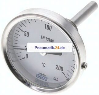 Bimetallthermometer, waagerecht D63/0 bis +200°C/63mm