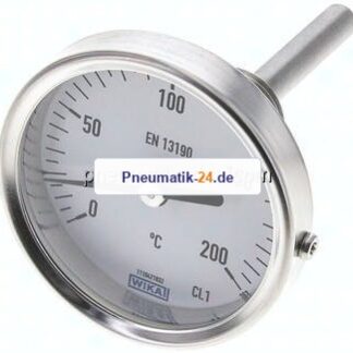 Bimetallthermometer, waagerecht D63/0 bis +200°C/63mm