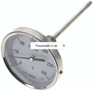 Bimetallthermometer, waagerecht D100/0 bis +300°C/160mm
