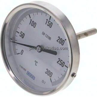 Bimetallthermometer, waagerecht D100/0 bis +300°C/63mm