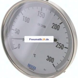 Bimetallthermometer, waagerecht D160/0 bis +300°C/100mm