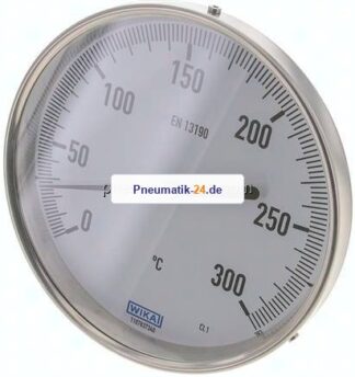 Bimetallthermometer, waagerecht D160/0 bis +300°C/100mm
