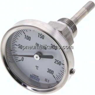 Bimetallthermometer, waagerecht D63/0 bis +300°C/63mm