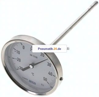 Bimetallthermometer, waagerecht D100/-30 bis +50°C/200mm