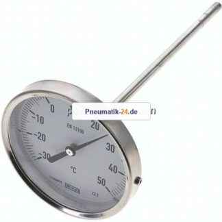 Bimetallthermometer, waagerecht D100/-30 bis +50°C/200mm