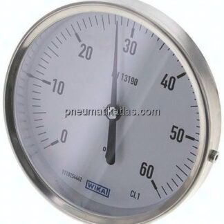 Bimetallthermometer, waagerecht D100/0 bis +60°C/63mm