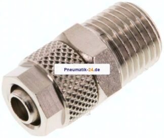 Gerade Verschraubung R 1/4"-8x6mm, Messing vernickelt
