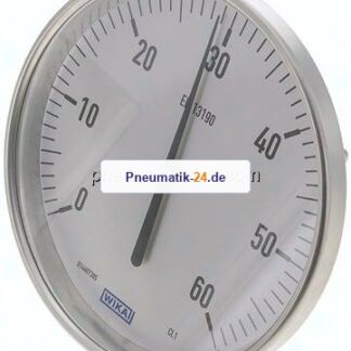 Bimetallthermometer, waagerecht D160/0 bis +60°C/100mm