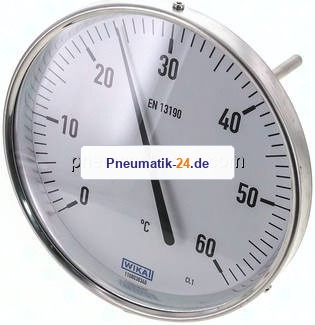 Bimetallthermometer, waagerecht D160/0 bis +60°C/160mm
