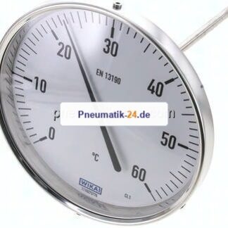 Bimetallthermometer, waagerecht D160/0 bis +60°C/200mm