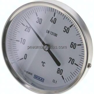 Bimetallthermometer, waagerecht D100/0 bis +80°C/63mm