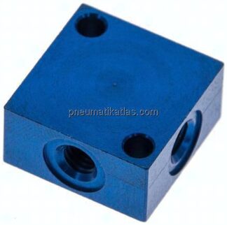 Kreuz-Verteiler 4x M 5,Aluminium