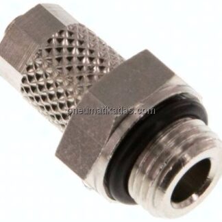 Gerade Verschraubung G 1/8"-4,3x3mm, Messing vernickelt