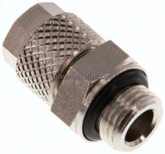 Gerade Verschraubung G 1/8"-6x4mm, Messing vernickelt