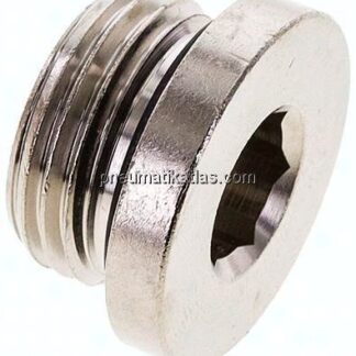 Verschlussstopfen Innenskt. G 1/2", Messing vernickelt