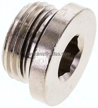 Verschlussstopfen Innenskt. G 1/2", Messing vernickelt